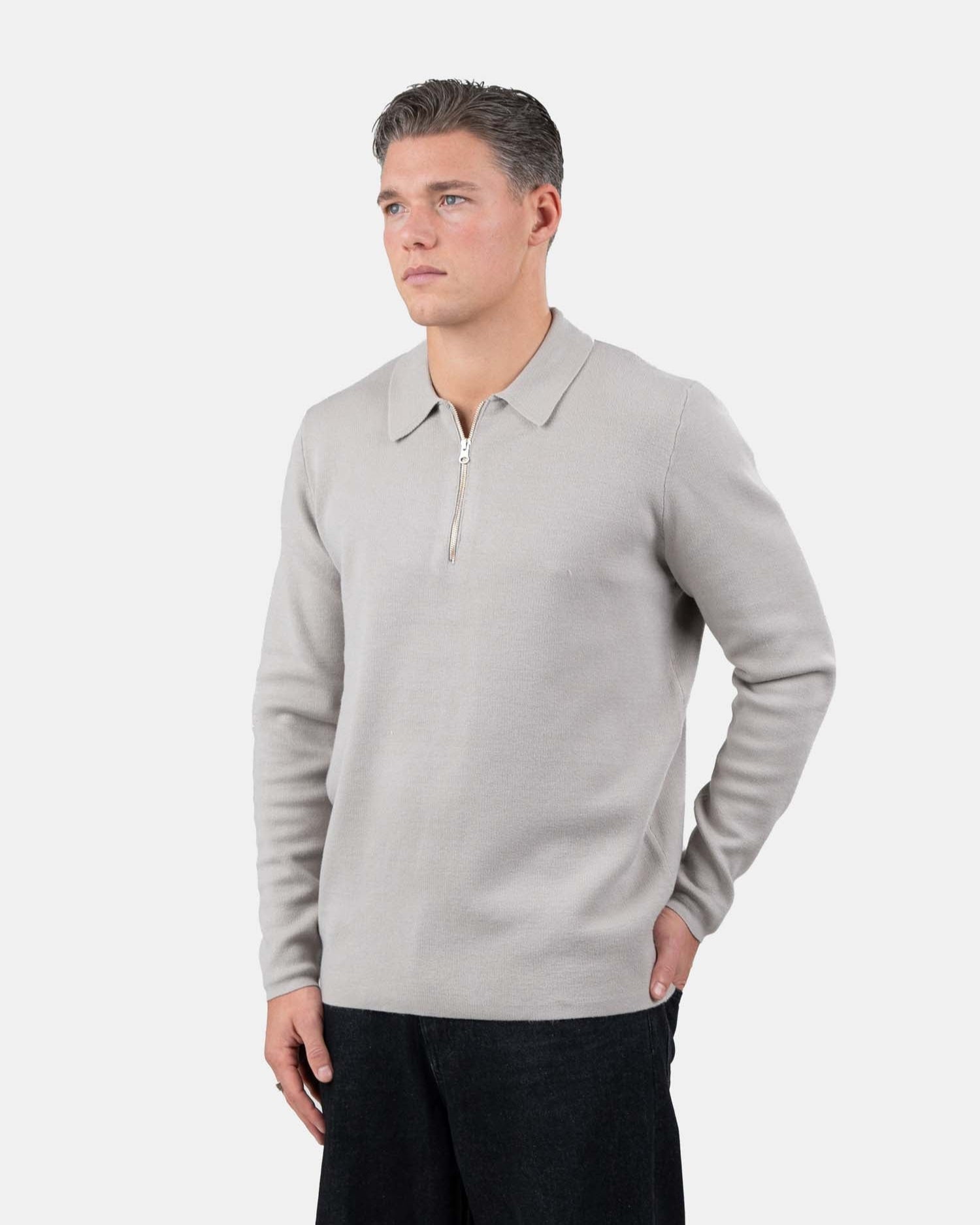 Half Zip Polo Grå | Skagen - clothing.dk